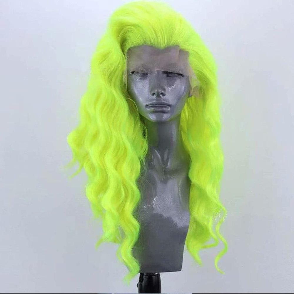 Bright Green Lace Front Wig